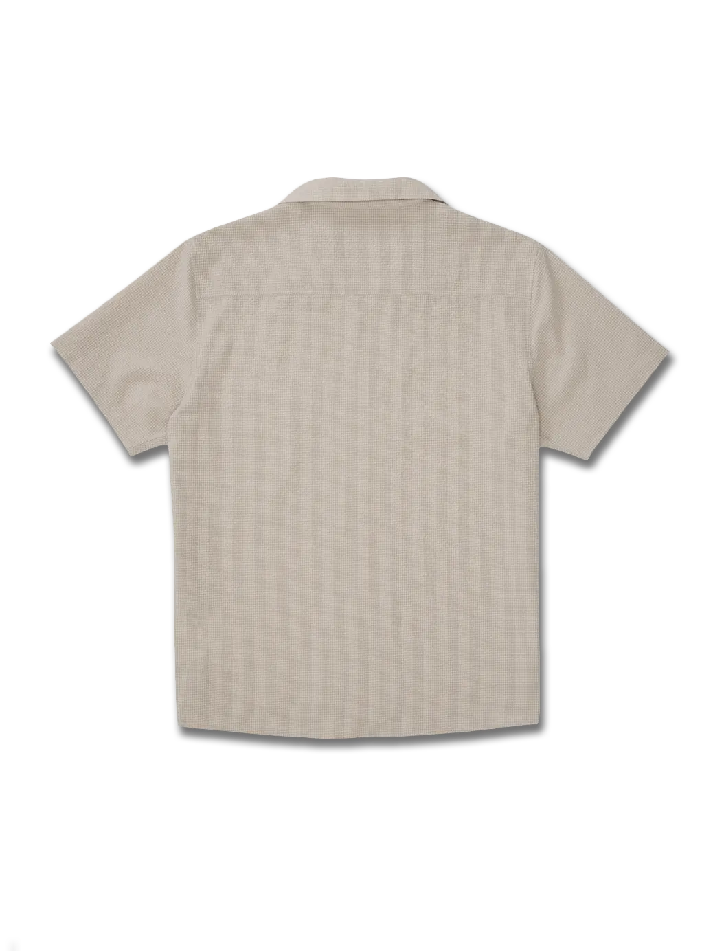 Beige short-sleeve shirt on a white background